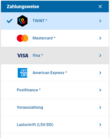 Zahlungsmöglichteiten Parkingpay